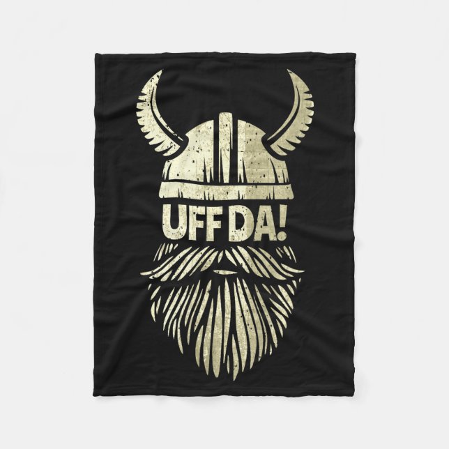 Cobertor De Velo Uff Da Norwegian Quote Scandinavian Viking Helmet  (Frente)