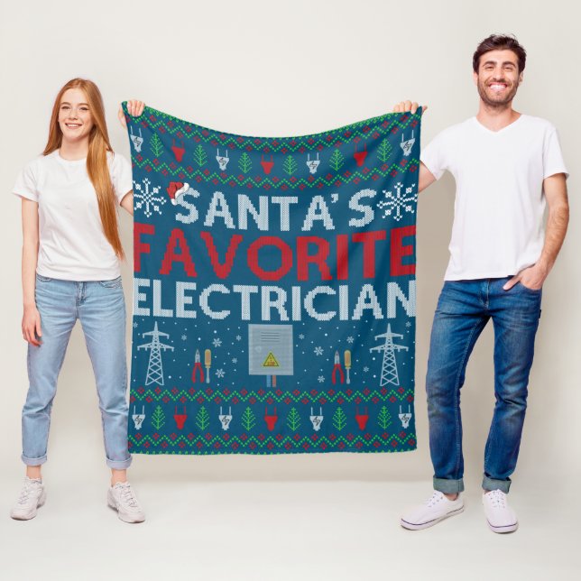 Cobertor De Velo Ugly Electrically Xmas Gift Papais noeis ama eletr (In Situ)