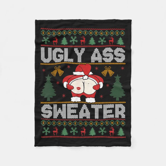Cobertor De Velo Ugly Sweater Christmas  (Frente)
