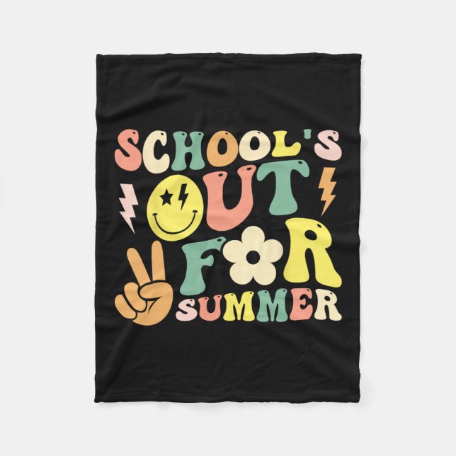 Cobertor De Velo Último Dia De Escolas De Groovy No Verão T (Frente)