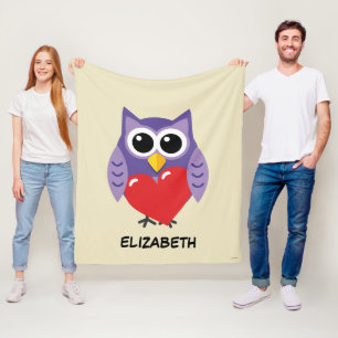 Cobertor De Velo Um Amor Coruja   Adicione seu nome