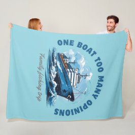 Cobertor De Velo Um barco demasiadas opiniões, viagem de pesca fami