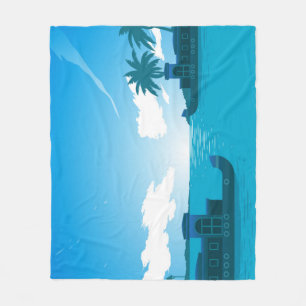 Cobertor De Velo Um barco no mar-18530