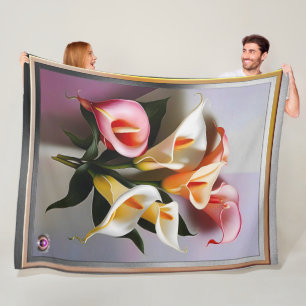 Cobertor De Velo Um Blossomo De Lírios De Calla Em Cores De Pastel