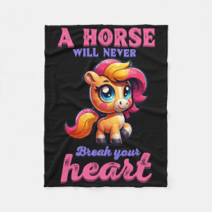 Cobertor De Velo Um Cavalo Nunca Irá Quebrar Seu Coração Eu Equestr