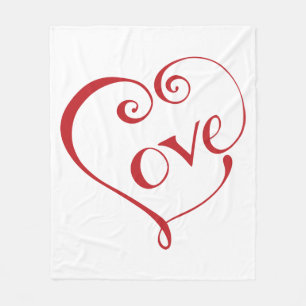 Cobertor De Velo Um Coração Feita de Amor em Vermelho