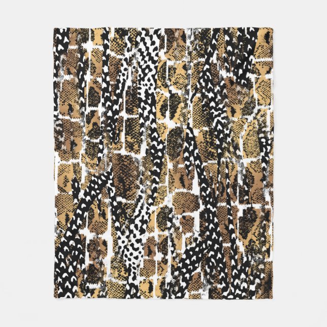 Cobertor De Velo Um desenho abstrato que transforma uma pele animal (Frente)