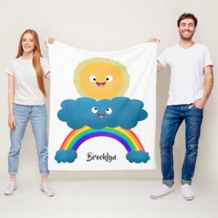 Cobertor De Velo Um desenho animado da nuvem-arco-íris, uma nuvem 