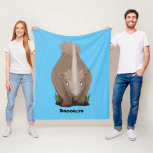 Cobertor De Velo Um desenho animado de Rinoceronte elasmotherium