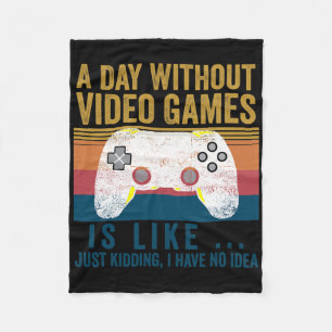 Cobertor De Velo Um dia sem Videos games Jogos Engraçados