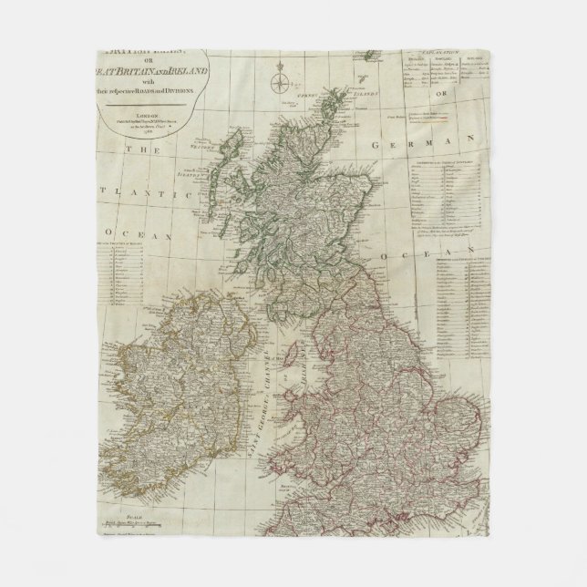Cobertor De Velo Um mapa completo das ilhas britânicas (Frente)