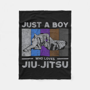 Cobertor De Velo Um Menino Que Ama Jiu-Jitsu BJJ Jiu Jitsu Brasilei
