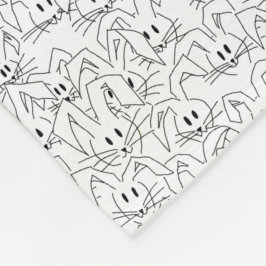 Cobertor De Velo Um monte de Bunnies em branco - padrão perfeito.