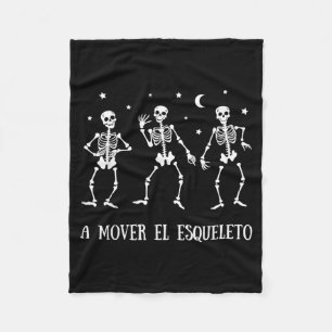Cobertor De Velo Um Mover O Esqueleto Divertido Halloween Espanhol