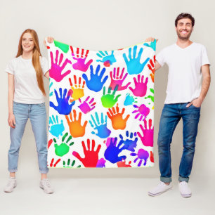 Cobertor De Velo Um mundo de mãos em cor