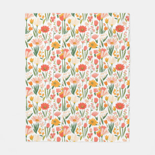 Cobertor De Velo Um padrão contínuo de flores da primavera