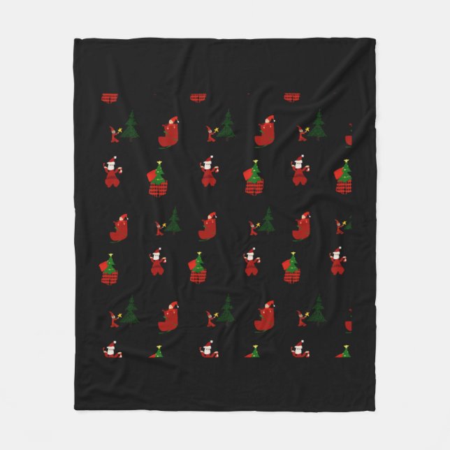 Cobertor De Velo Um Padrão de Natal Feio (Frente)