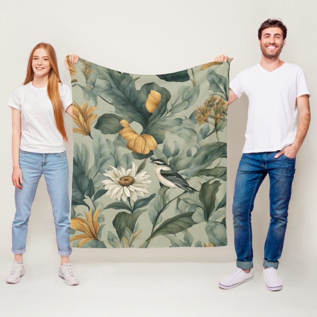 Cobertor De Velo Um pássaro pequeno pelas flores (In Situ)