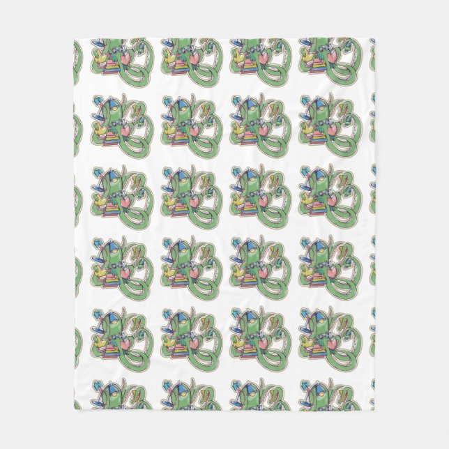 Cobertor De Velo Um polvo que adora ler (Frente)