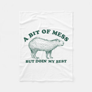 Cobertor De Velo Um Pouco Engraçado De Meme Mess Capybara Para As M