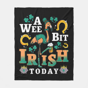 Cobertor De Velo Um Pouco Irlandês Hoje Rua, Flamingo Do Dia De