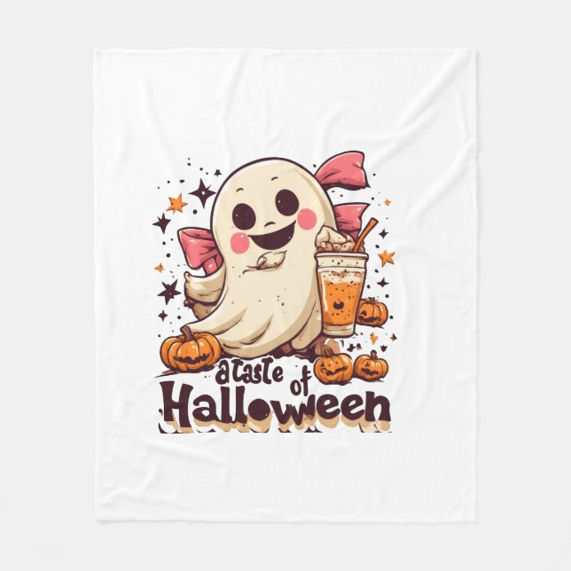 Cobertor De Velo Um Sabor de Halloween  (Frente)
