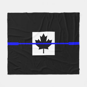 Cobertor De Velo Um sinalizador canadense de linha azul fina