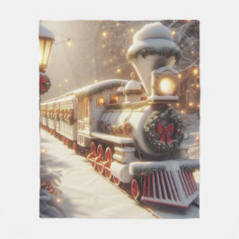 Cobertor De Velo Um trem de natal Mágico da Maravilha de inverno