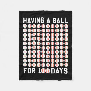 Cobertor De Velo Uma Bola Por 100 Dias De Basebol 100 Dias De Gi Es