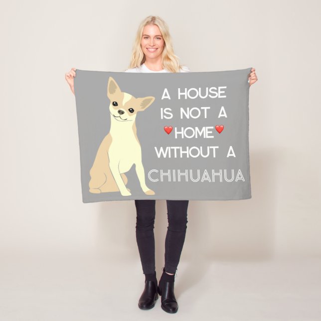 Cobertor De Velo Uma Casa Não Um Cachorro Chihuahua Em Casa (In Situ)