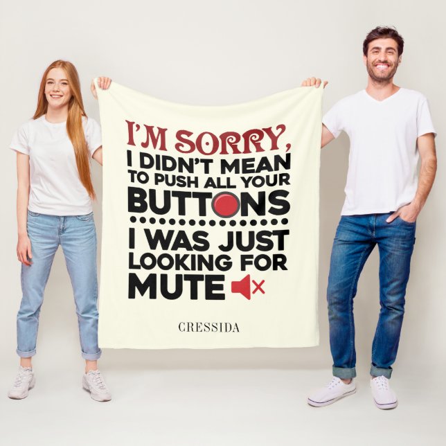 Cobertor De Velo Uma citação Sarcástica não significava empurrar se (In Situ)