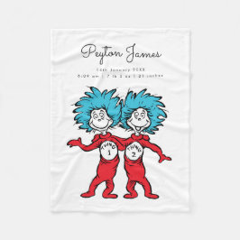 Cobertor De Velo Uma Coisa Dois Gêmeos Bebê Nascer Stats Fleece