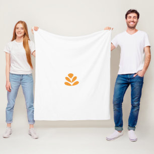 Cobertor De Velo uma flor de laranja num fundo branco