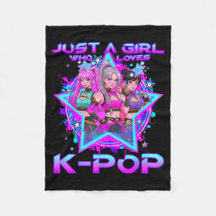 Cobertor De Velo Uma garota que ama k-pop garotas crianças k-pop an