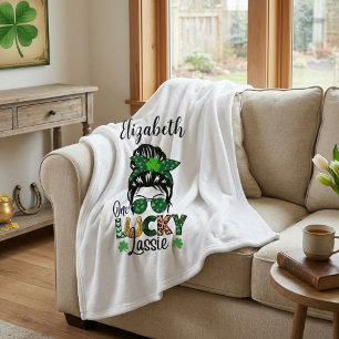 Cobertor De Velo Uma Lucky Lassie Fleece Blanket
