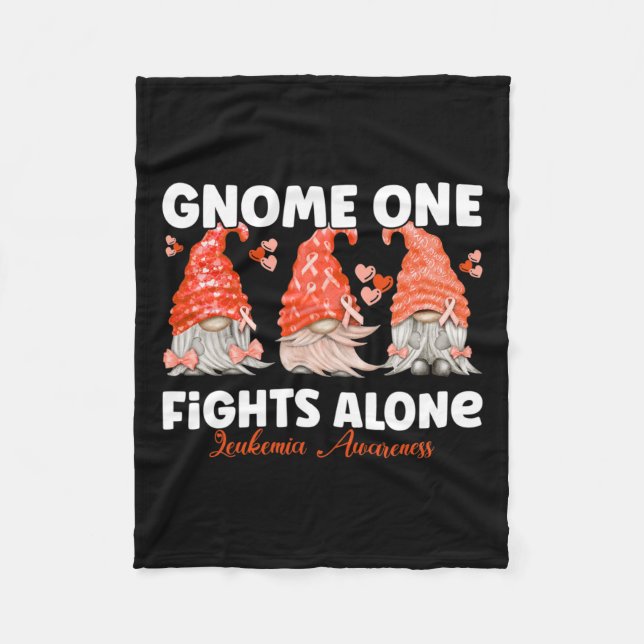 Cobertor De Velo Uma Luta Sozinha Leucemia Laranja Consciência 1 (Frente)