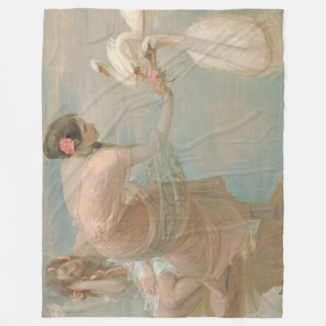 Cobertor De Velo Uma Manhã de Verão por Rupert Bunny (1897) (Frente)