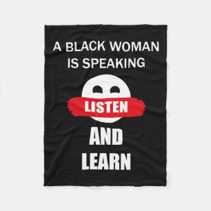 Cobertor De Velo Uma Mulher Negra Está Falando