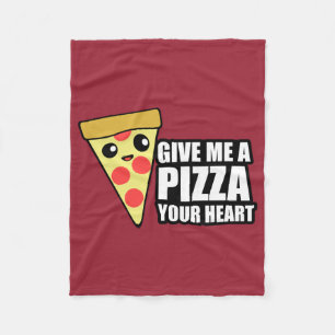Cobertor De Velo Uma pizza seu coração