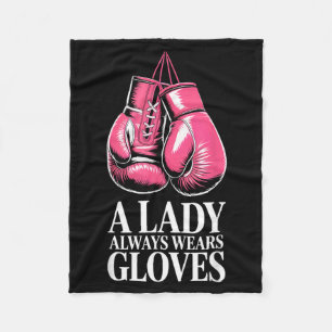 Cobertor De Velo Uma Senhora Sempre Usa Luvas de Boxe MMA