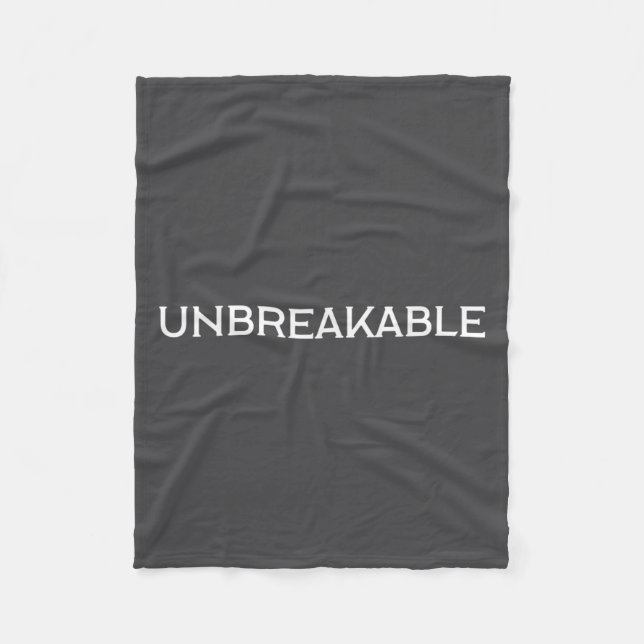 Cobertor De Velo Unbreakable Insrational Motivational Saying  (Frente)