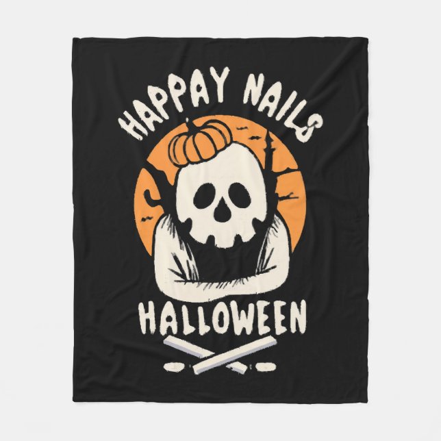 Cobertor De Velo Unhas de Halloween Bootiful (Frente)
