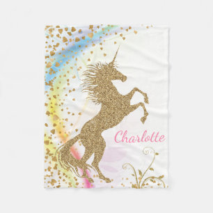 Cobertor De Velo Unicorn Baby Blanket