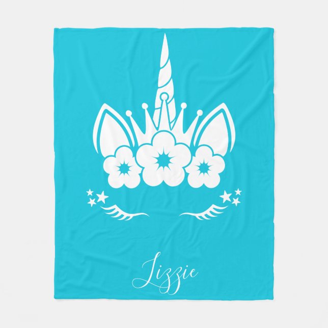 Cobertor De Velo Unicorn Blanket | Face Unicorn (Frente)