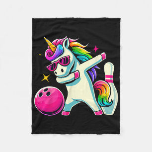 Cobertor De Velo Unicorn Dabbing Boliches Birthday Girls