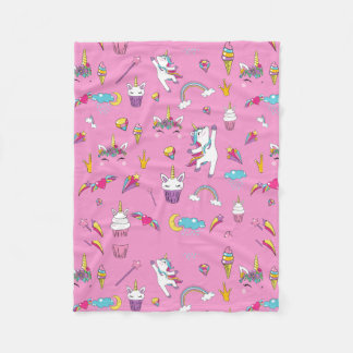 Cobertor De Velo Unicorn Fan Club - Pink