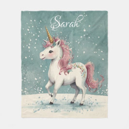 Cobertor De Velo Unicorn Fleece Blanket