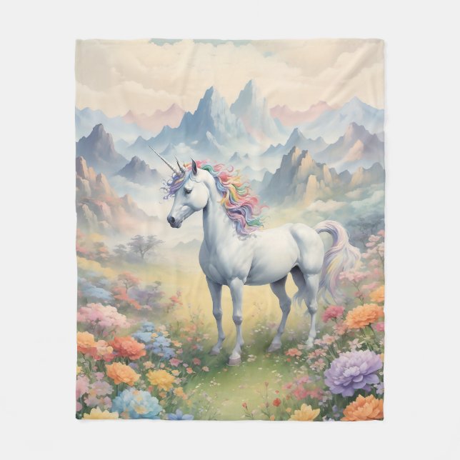 Cobertor De Velo Unicorn Fleece Blanket (Frente)