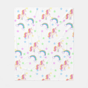 Cobertor De Velo Unicorn Fleece Blanket