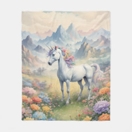 Cobertor De Velo Unicorn Fleece Blanket